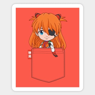 Asuka Pocket Chibi Magnet